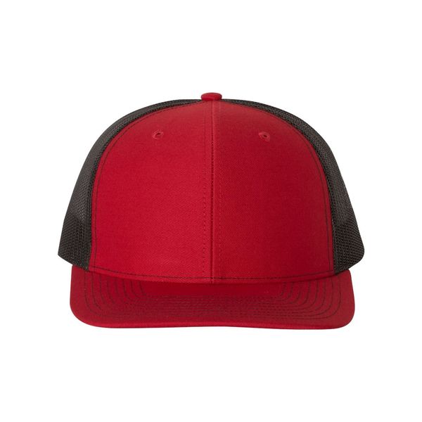 RICHARDSON Red/Black 112 Mesh Back Trucker Cap Snapback Hat