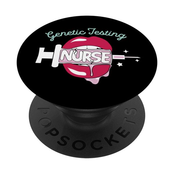 Genetic Testing Nurse Cute RN Genetics Nursing Hot Lips PopSockets Swappable PopGrip