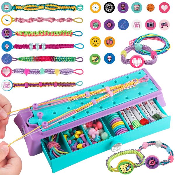 Kslavagcnt Crafts for Girls 8-12, Friendship Bracelet Making Kit for Girls, Arts and Crafts for Kids Age 8-12, DIY Jewelry Making Kit Toys, Christmas Birthday Gifts for Ages 6 7 8 9 10 11 12 Year Old