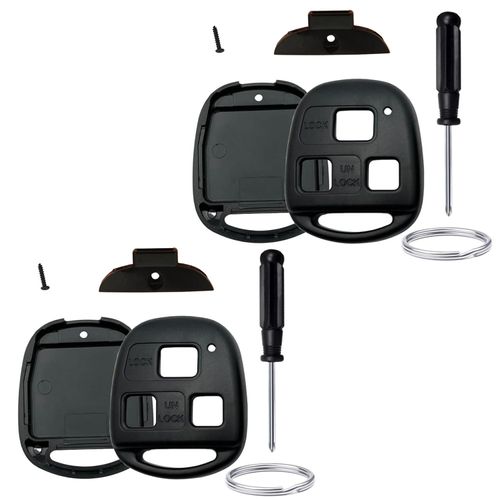 WENHENI Replacement Key Fob Shell Case Fits for Lexus ES GS GX is LS LX RX SC ES300 330 GX470 LX470 IS300 IS330 RX300 330 350 400h Keyless Entry Remote Key Fob Cover (2Black)
