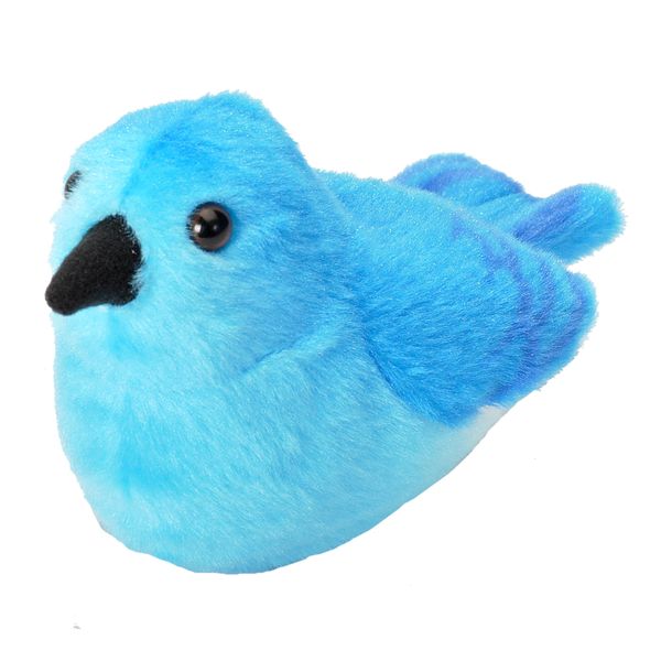 Wild Republic Audubon Birds Mountain Bluebird Plush with Authentic Bird Sound, Stuffed Animal, Bird Toys for Kids and Birders