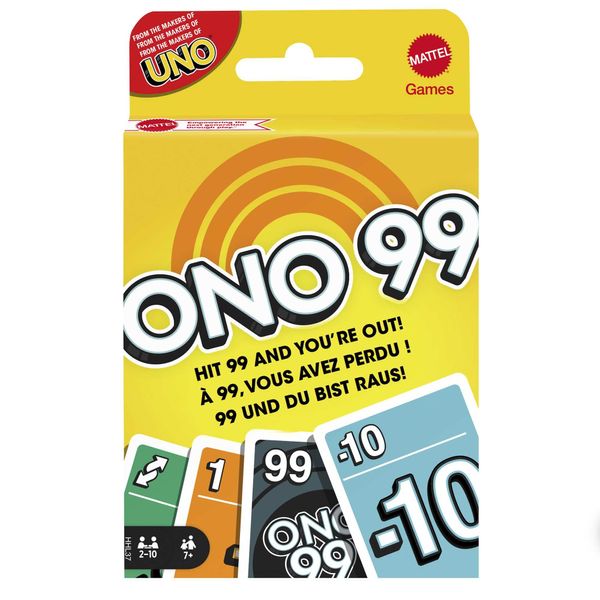 Mattel Games ONO 99 Card Game from The Makers of UNO Game for Kids, Adults & Game Nights, Add Numbers & Don't Go Over 99