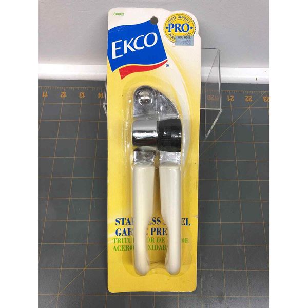 Vintage Ekco Garlic Press Herb Crusher Removable Screen Pro Quality New Sealed