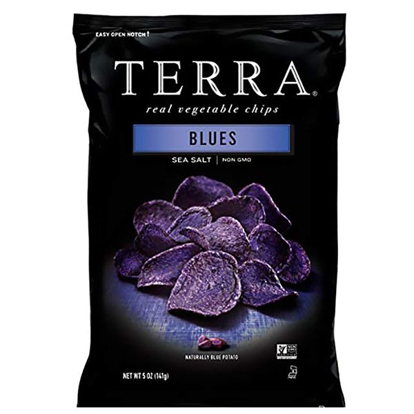 Terra Vegetable Chips, Sea Salt Blues, 5 oz. (Pack of 12)