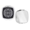 Personalised Monochrome Compact Pocket Mirror Any Name Initials Custom Monogram