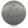 Low Profile Round Floor Box Cover Gray Plastic 8100PVG