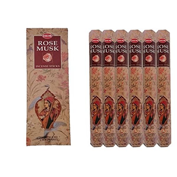 HEM / Incense Sticks / Rose Musk / Rose / Musk / 1 Case (20 x 6 Boxes)