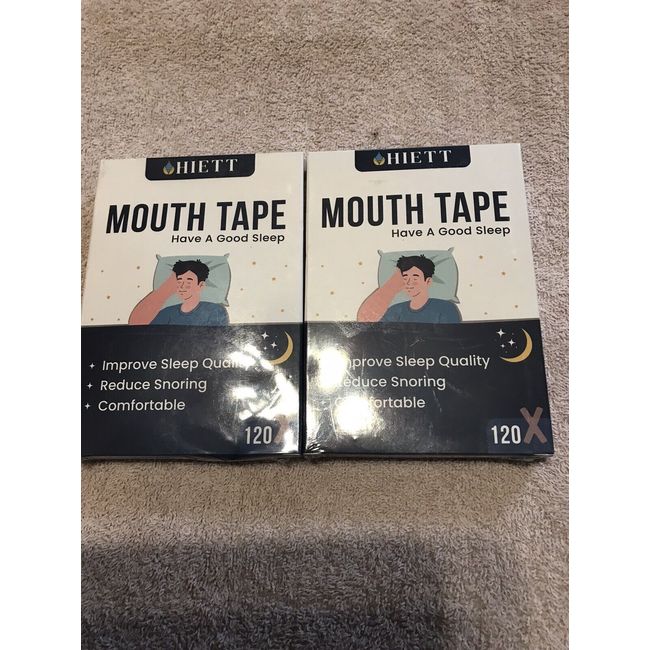 Lot Of 2 Hiett Brand 120 Pc Each Box Mouth Strips High Quality Mouth Tape.