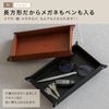 BLUE SINCERE KI1 Small Tray, Leather, Tabletop Tray, Rectangular, Folding Accessory, Remote Control, Perfect Size for Smartphones