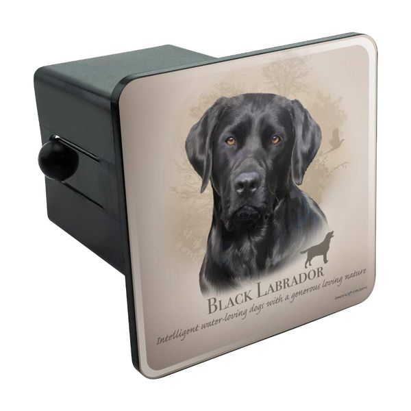 Black Lab Labrador Dog Breed Tow Trailer Hitch Cover Plug Insert 2"