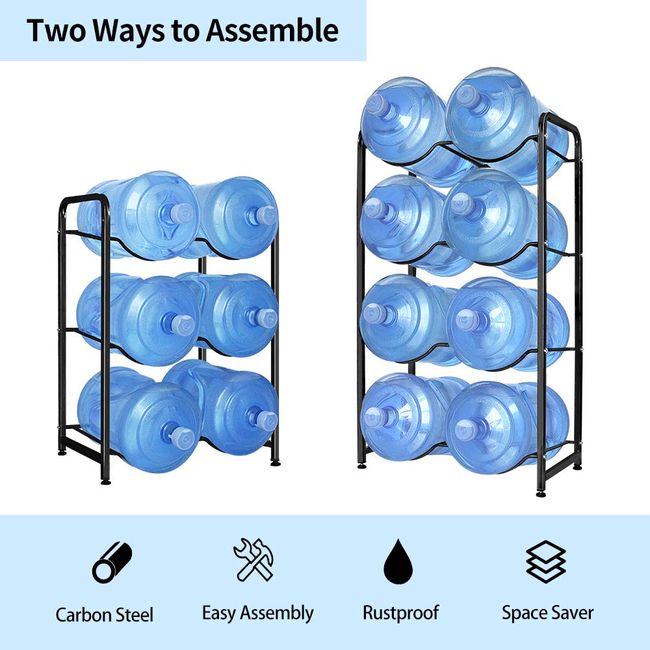 4-Bottle 5-Gallon Water Bottle Storage Rack