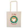Flox Creative Natural Tote Bag Merry Pawmas