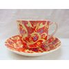 Georgian red tapestry Jumbo Cup and saucer
