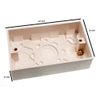 Surface Mount PATTRESS Switch Socket Back Box 2 Gang 35MM DEEP