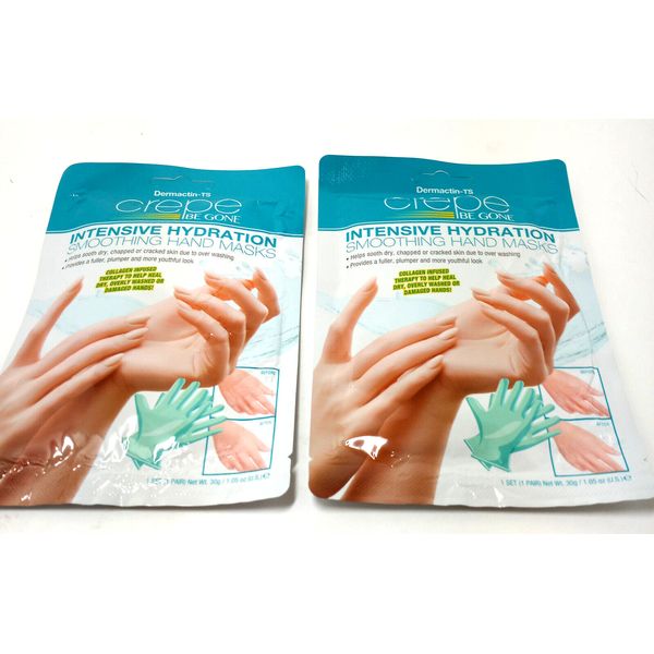 Dermactin-TS Crepe Be Gone Intense Hydration Smoothing Hand Mask*2 Pack*