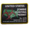 3D Rubber Patch US Zombie Hunting Permit