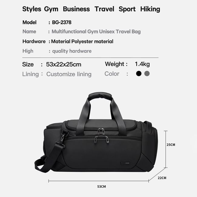 Men Gym Bags For Fitness Training Outdoor Travel Sport Bag Leather