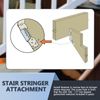 MOZCORN 4 Pcs Adjustable Stair Stringer Connector, Concealed Deck Stair Stringer Connection Brackets, 18-Gauge Metal Stringer Mounting Brackets