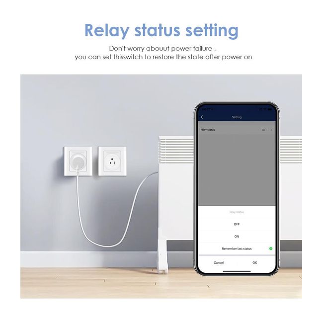 Tuya Smart Plug Us 10/16/20a Wifi Socket Ac100-240v Wireless No Power  Monitor Outlet