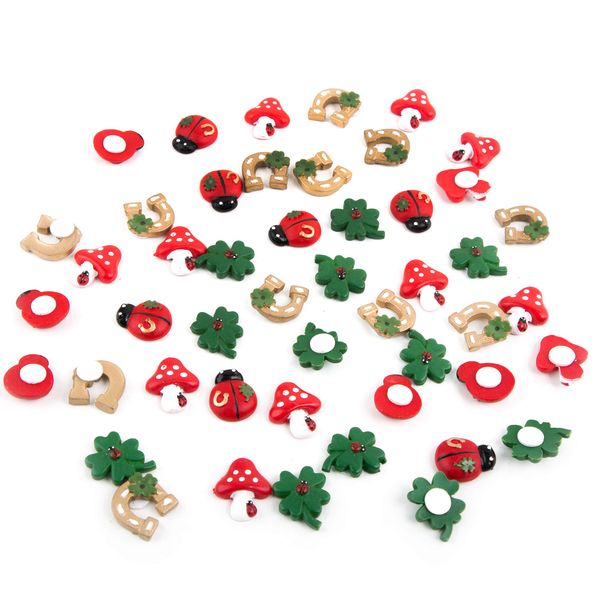 Logbuch-Verlag Lucky Charm Confetti Set Ladybird Lucky Clover Lucky Mushroom Table Decoration for Crafts & Gluing New Year's Eve New Year Decoration 2025