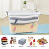 50 L Plastic Lidded Storage Bin, 6 Pack Clear Latching Storage Box with Wheels