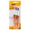 Bic B159893 – Set mit 3 Kugelschreibern, 4 Farben, Roségold