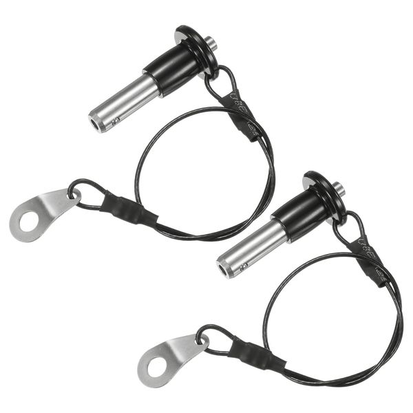 M METERXITY 2Pcs Ball Locking Pins 8mm Dia 16mm Usage Length Button Handle Quick Release Pin