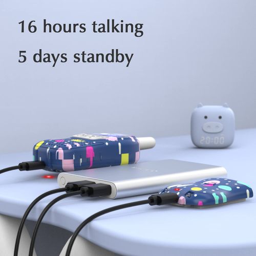 Qniglo Kids Walkie Talkies 2 Pack, Rechargeable Walkie Talkies for Kids/Adults, Long Range Walkie Talkie Radios with VOX for Outdoor Camping Game Xmas Toys Gifts for 4 5 6 7 8 9 10-Year-Old Girls Boys