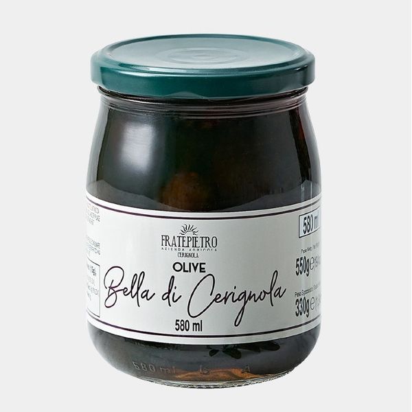 Fratte Pietro Bella Di Cherinola Organic Green Olive 550g Giant Black Olive 1 ea