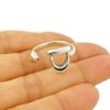 Equestrian Horse Stirrup 925 Sterling Silver Ring (S)