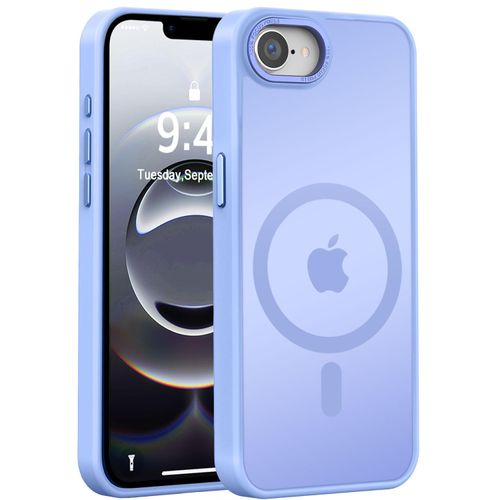 Newfuture Designed for iPhone 16e Case with Magnetic [13 FT Military Drop Protection] [Compatible with Magsafe] Slim Translucent Matte Shockproof with Anti-Fingerprint Phone Case, Blue