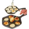 Norpro Cast Iron Stuffed Pancake Pan, Munk/Aebleskiver, 2" / 5cm diameter, Black