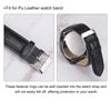 uxcell 6 Pcs PU Leather Loops Replacement Retaining Ring Keeper for 22mm Width Watch Band, Black