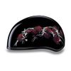 Daytona HELMETS Motorcycle Half Helmet Skull Cap- Barbed Roses 100% DOT Approved
