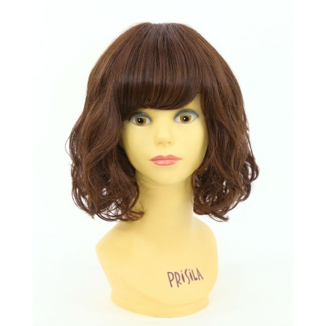 Priscilla A-690 Toy Pooper Mabob All Wig, Heat Resistant, TMB Maroon Brown