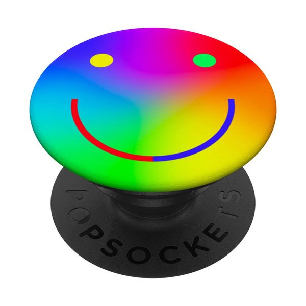Multi-color rainbow face PopSockets Swappable PopGrip