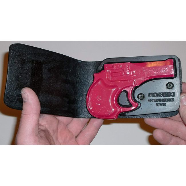 Wallet Holster for Full Concealment - High Standard 22 Derringer (Black, Right Handed)