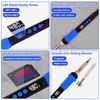 90W Digital Soldering Iron Heat Set Insert Tool,130PCS Threaded Inserts Nut,8PCS Heat Set Insert Tips,9PCS Pyrography Burning Tips Heat Set Insert Tool 3D Printing Tool for Inserts 3D Printing
