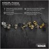 KOHLER 35726-TT K-35726-TT Garbage Disposal Air Switch Button, Vibrant Titanium