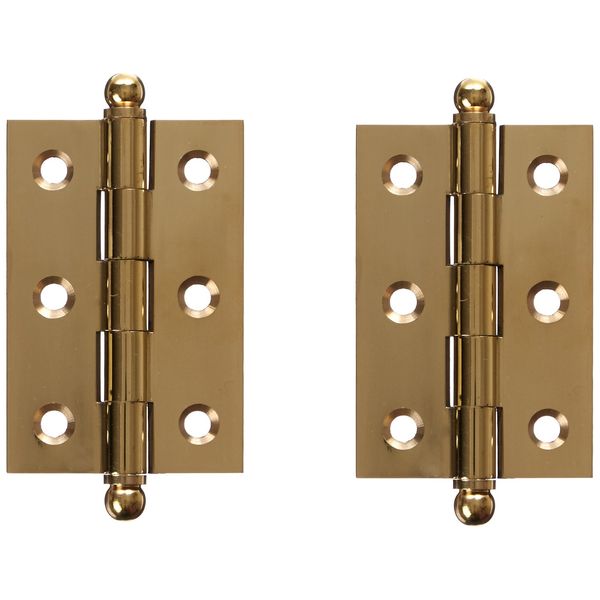 Deltana CH2517U3-UNL Solid Brass 2-1/2-Inch x 1-11/16-Inch Cabinet Hinge with Ball Tips