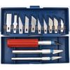 13pc Hobby Knife Razor Blade Set Kit w Case Cutter Tool Exacto Precision Cutting