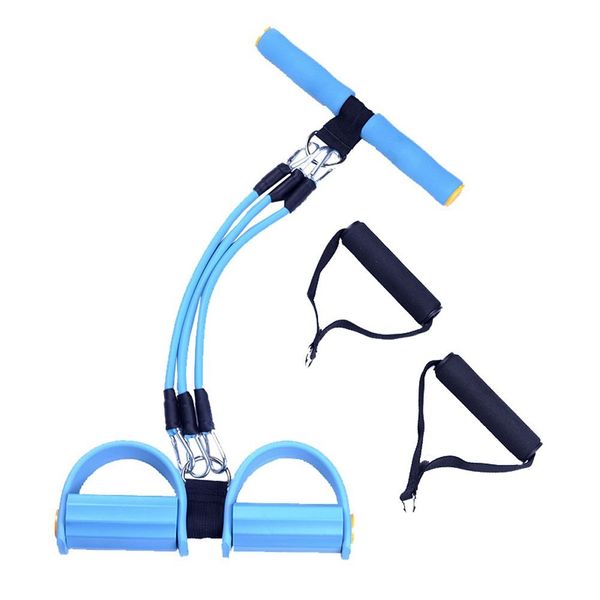 Kasstino Resistance Bands with Handles Fitness Exercise Yoga Gym Body Stretch Arms Legs (Blue)