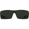 Spy Optic Men's General Rectangular Sunglasses, Soft Matte Black/Happy Gray/Green Polar, 60 mm