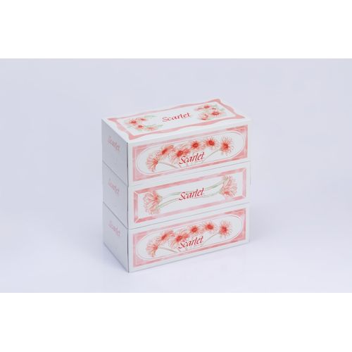 Shikoku Tokushi Scarlet 200 Pairs Tissue Paper 3 Box Pack x 10 Pack Box Tissue 30 Boxes