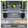 WORKPRO 20V Cordless Drill Driver Kit 3/8" 18+2 Torque 2 Speed w/Battery Charger