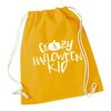 Flox Creative Mustard Drawstring Bag Crazy Halloween Kid