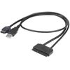 Akasa AK-CBSA03-80BK Flexstor eSATA Cable for SATA HDD and SSD