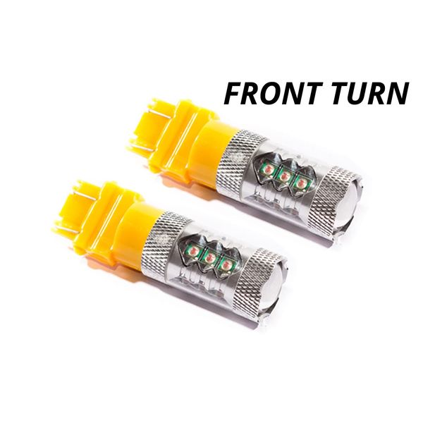 Diode Dynamics Front Turn Signal LEDs compatible with Dodge Ram Van 2000-2003 (pair), 3157 HP48 Amber