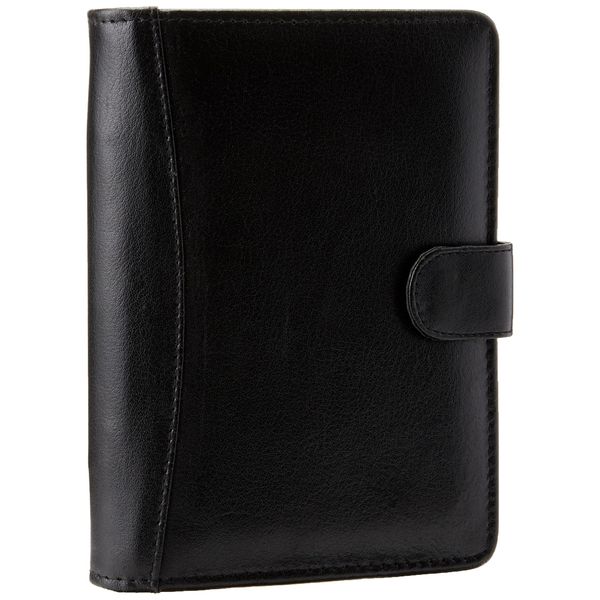 Cescahide A6 Leather Personal Organiser with Strap - Black 2022