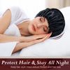 10 Pcs Satin Silk Bonnet for Sleeping Hair Bonnets for Women Curly Natural Hair Double Layer Reversible Adjustable Large Sleeping Caps for Hair Protection, 10 Colors